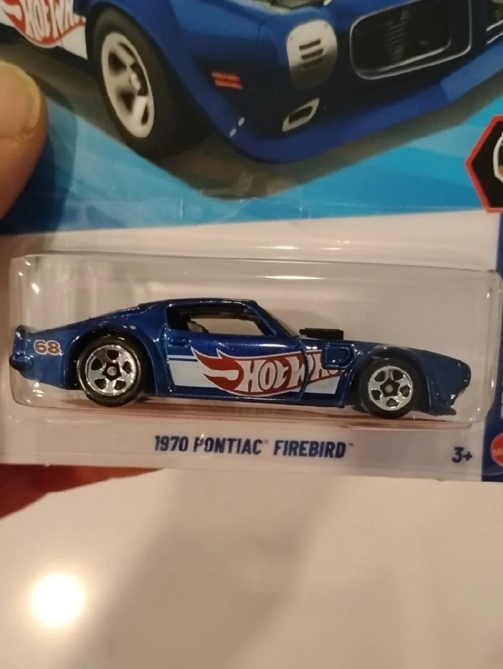 Mattel Hot Wheels 1970 Pontiac Firebird - Blue with White & Red Graphics